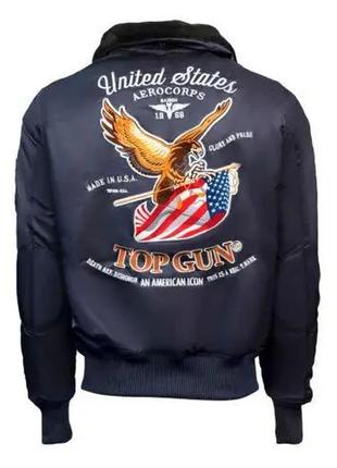 Бомбер top gun eagle cw45 jacket tgj1938 (navy)2 фото