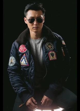 Бомбер top gun eagle cw45 jacket tgj1938 (navy)6 фото