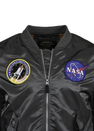 Вітровка l-2b nasa flight jacket alpha industries (gun metal)3 фото