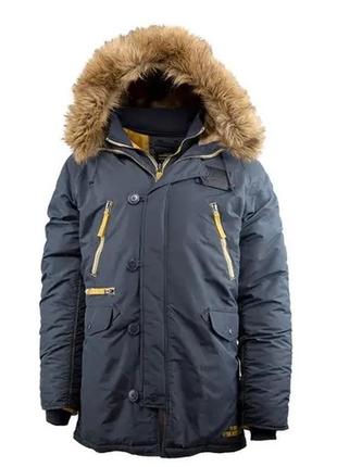 Куртка аляска n-3b inclement parka (steel blue)1 фото