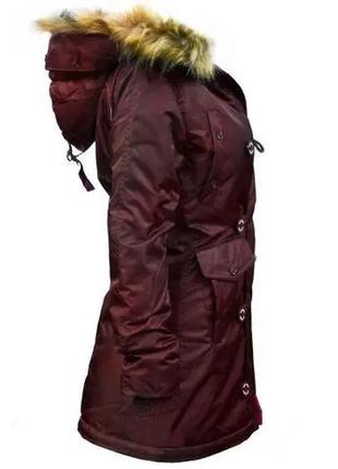 Жіноча куртка парка miss top gun n-3b parka (maroon)5 фото