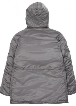 Куртка аляска n-3b slim fit parka alpha industries (gun metal)5 фото