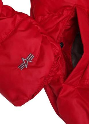 Пуховик ice vapor alpha industries (commander red)3 фото