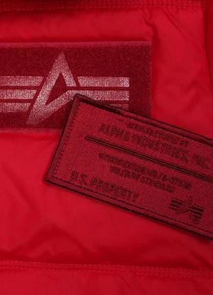 Пуховик ice vapor alpha industries (commander red)4 фото