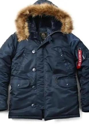 Куртка аляска n-3b parka alpha industries (синя)