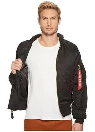 Вітровка l-2b natus flight jacket alpha industries (чорна)5 фото