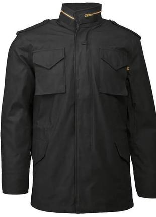 Польова куртка slim fit m-65 field coat alpha industries (чорна)