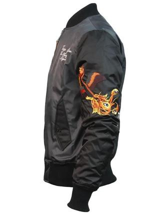 Куртка top gun the flying legend bomber jacket (сіра)3 фото