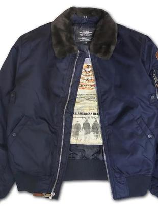 Бомбер top gun b-15 men's heavy duty vintage bomber (blue)1 фото