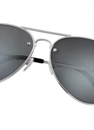 Сонцезахисні окуляри top gun polarized aviator "rivet" (silver)