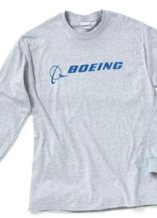 Реглан boeing long slv signature t-shirt (сірий)