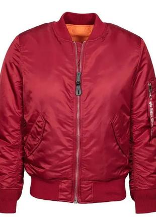 Жіноча куртка-бомбер ma-1 w flight jacket alpha industries(red)