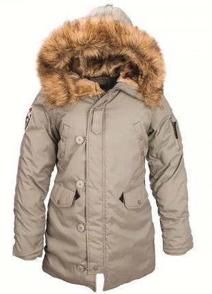 Жіноча аляска altitude w parka alpha industries (сіро-зелена