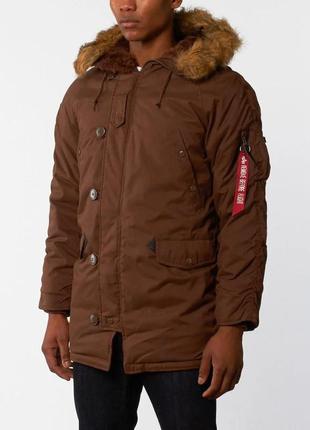 Куртка аляска altitude parka alpha industries (chestnut)6 фото