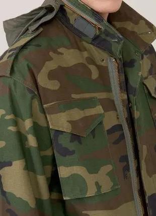Куртка m-65 field coat alpha industries (woodland camo)5 фото