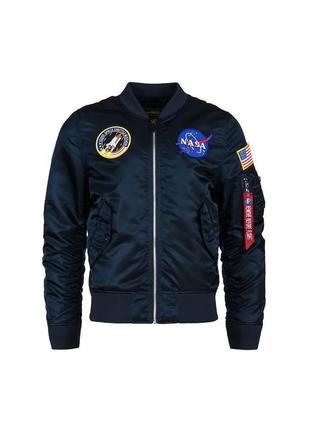 Вітровка l-2b nasa flight jacket alpha industries (синя)