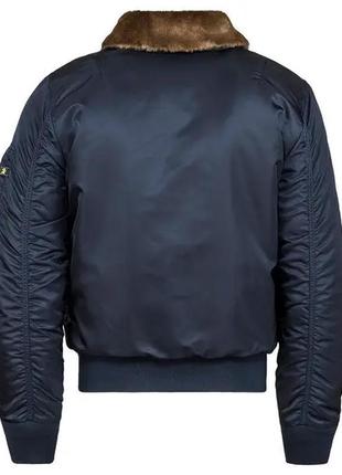 Куртка b-15 slim fit alpha industries (синя)3 фото