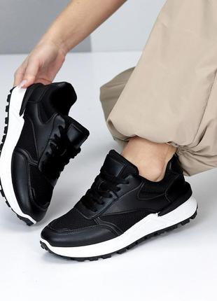 Кроссовки кожаные в белом и черном цвете ❤️❤️❤️