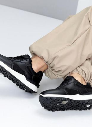 Кроссовки кожаные в белом и черном цвете ❤️❤️❤️