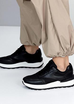 Кроссовки кожаные в белом и черном цвете ❤️❤️❤️