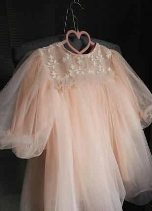Дитяча пишна сукня бохо рожева для дівчинки святкова гарна на 2 3 4 роки 5 6 років 92 98 104 110 116 122 на день народження ошатне плаття3 фото
