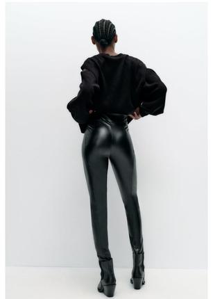 Кожаные леггинсы zara3 фото