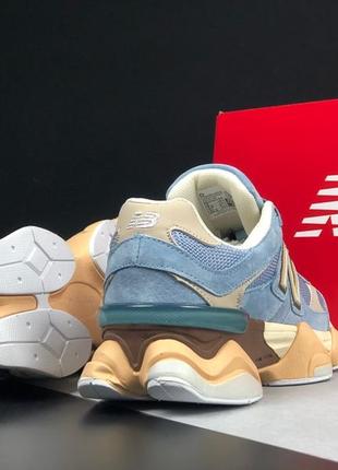 Женские кроссовки new balance 9060 бирюзовые замшевые, текстиль, весна/осень3 фото