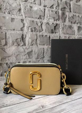 Сумка - клатч marc jacobs snapshot / бежева / жіноча