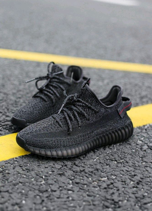 Adidas yeezy boost 350 "balck" (повний рефлективн)1 фото