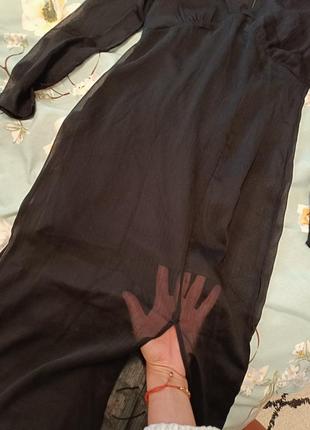 Сукня шифонова прозора міді3 фото