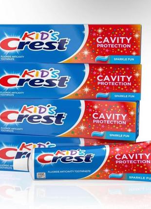 Дитяча зубна паста crest kid's cavity protection sparkle fun