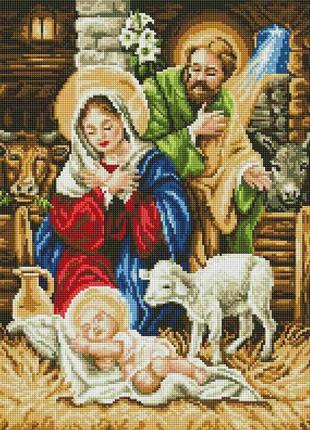 Алмазна мозаїка ікона різдво ісуса 40х50 см colorart sp1032 фото