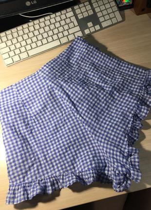 Шорты h&m checked shorts with ties9 фото