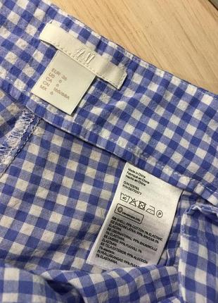 Шорты h&m checked shorts with ties10 фото