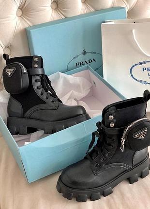 Женские ботинки prada monolith 🆕️ прада демосезон 🆕️ купить наложный платеж