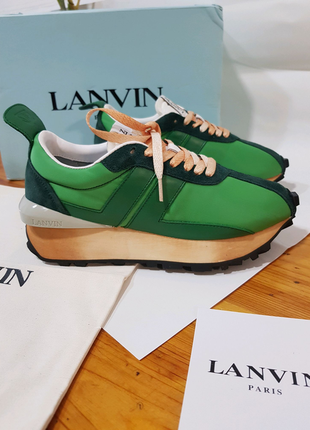 Кроссовки женские lanvin ланвин прада гуччи диор на массивной под