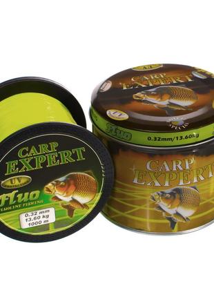 Carp expert fluo 0.32 мм 1000м 13,6 кг леска рыболовная