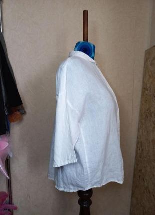 Белоснежная льняная рубашка soul 50-52 размер3 фото