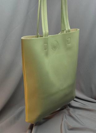 Жіноча шкіряна сумка  шопер для повсягдення