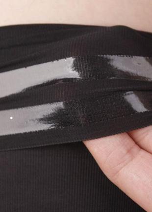 Бандалетки текстильные на силиконе чорные беж7 фото