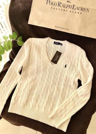 Джемпер/пуловер молочного цвета polo ralph lauren2 фото