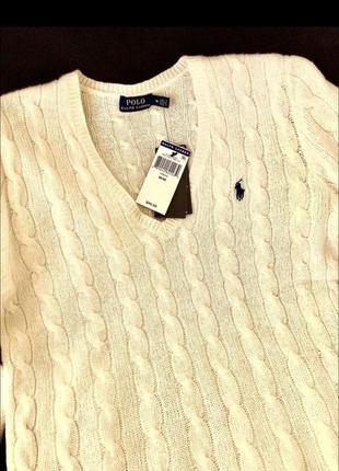 Джемпер/пуловер молочного цвета polo ralph lauren4 фото