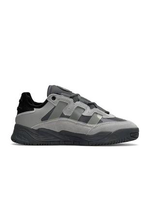 Чоловічі кросівки adidas originals niteball gray black сірі повсякденні кросівки адідас6 фото