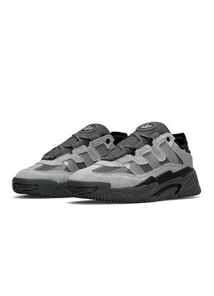 Чоловічі кросівки adidas originals niteball gray black сірі повсякденні кросівки адідас4 фото