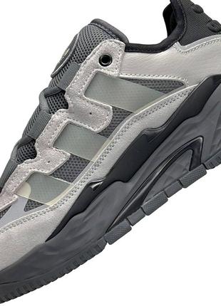 Чоловічі кросівки adidas originals niteball gray black сірі повсякденні кросівки адідас2 фото