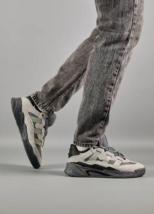 Чоловічі кросівки adidas originals niteball gray black сірі повсякденні кросівки адідас9 фото