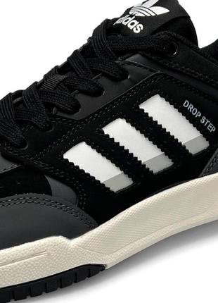Мужские кроссовки adidas originals drop step gray black черные спортивные кожаные кроссовки адидас7 фото