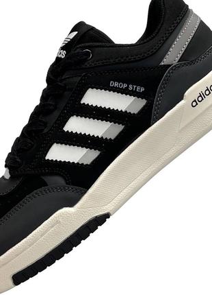 Мужские кроссовки adidas originals drop step gray black черные спортивные кожаные кроссовки адидас6 фото