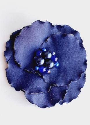 Текстильна брошка-квітка3 фото