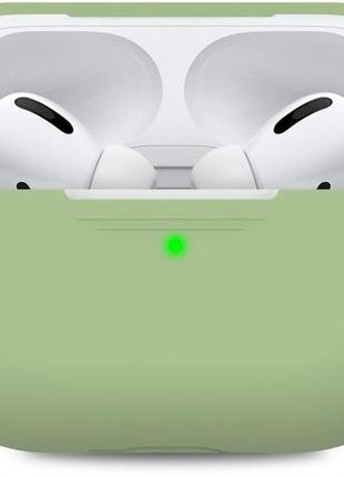 Силиконовый чехол ahastyle для apple airpods pro green